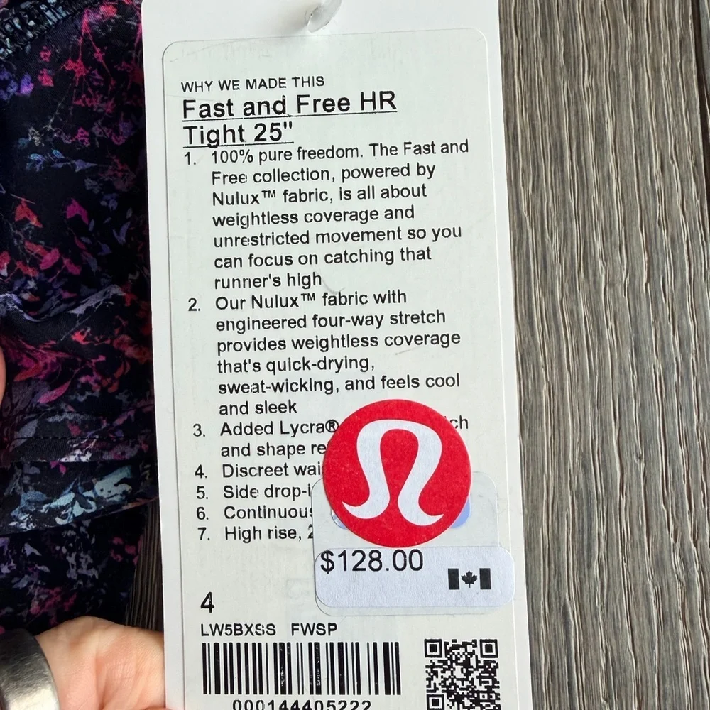 Lululemon Fast and Free High-Rise Tight 25